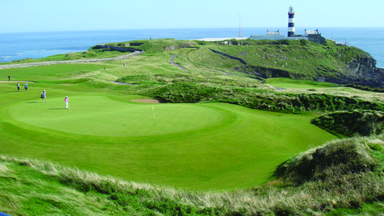Golf course at sea