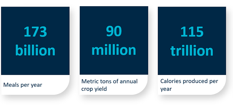 ICL’s crop nutrition solutions meet the nutritional needs of 158 million people every day