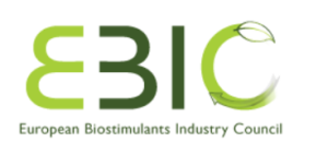 European Biostimulants Industry Council (EBIC) logo with green stylized text and circular leaf design, representing sustainability and plant biostimulant innovation in Europe.