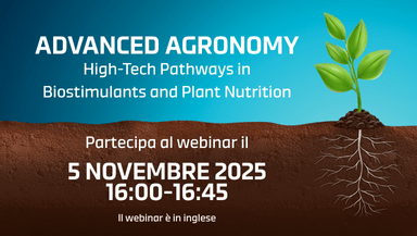 Webinar Gratuito: Agronomia all’Avanguardia – Soluzioni Tecnologiche per Biostimolanti e Nutrizione delle Piante