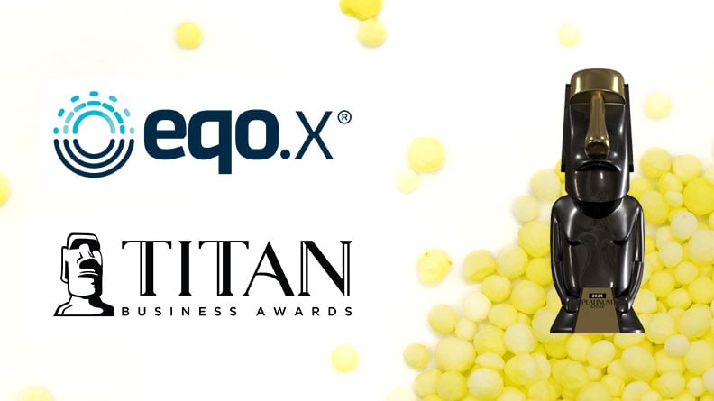 eqo.x bekroond met Platinum TITAN business Award 2025 als duurzaamheidsproduct van het jaar