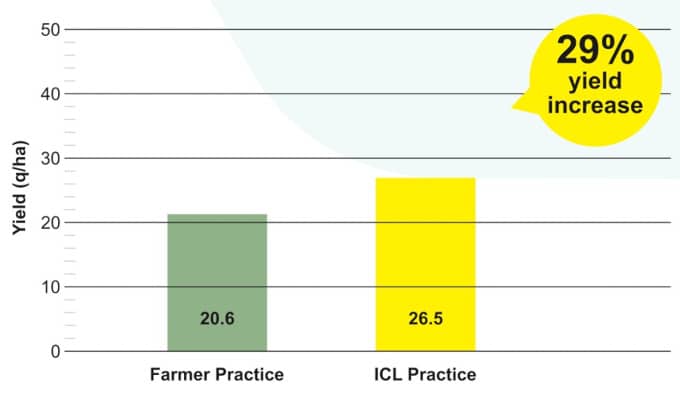 Increase of 29% observed in yield of Soybeans during trials at Kaij, Maharashtra